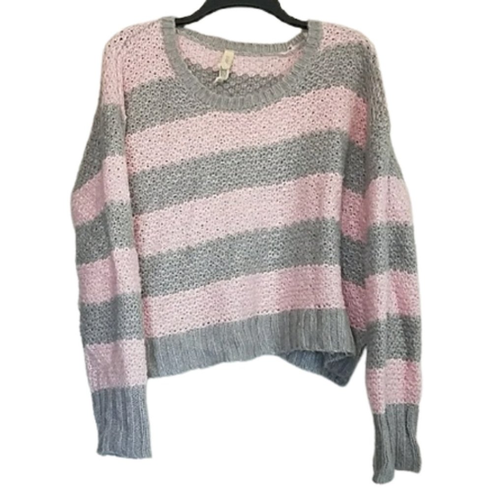Aeropostale Pink/Grey Sweater Long Sleeves XL